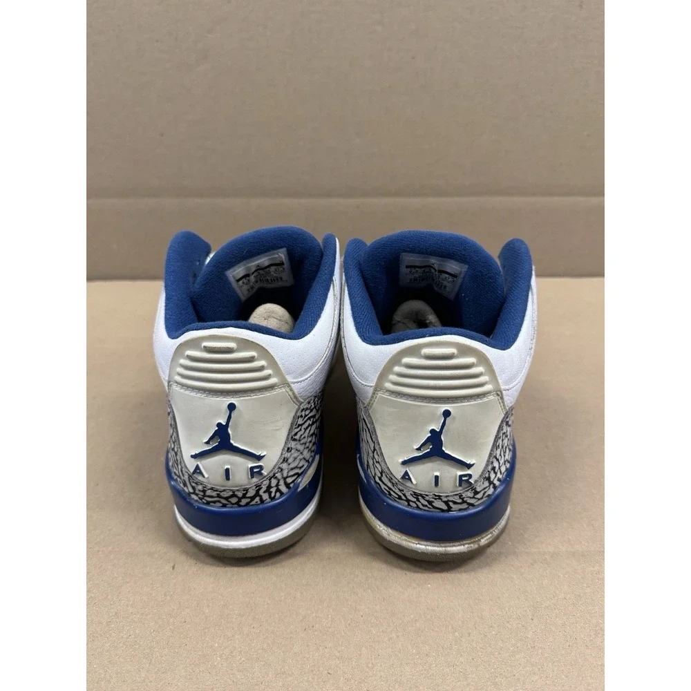 Air Jordan 3 Retro 2011 True Blue‎ Size 9.5 136064-104 OG White Cement Used